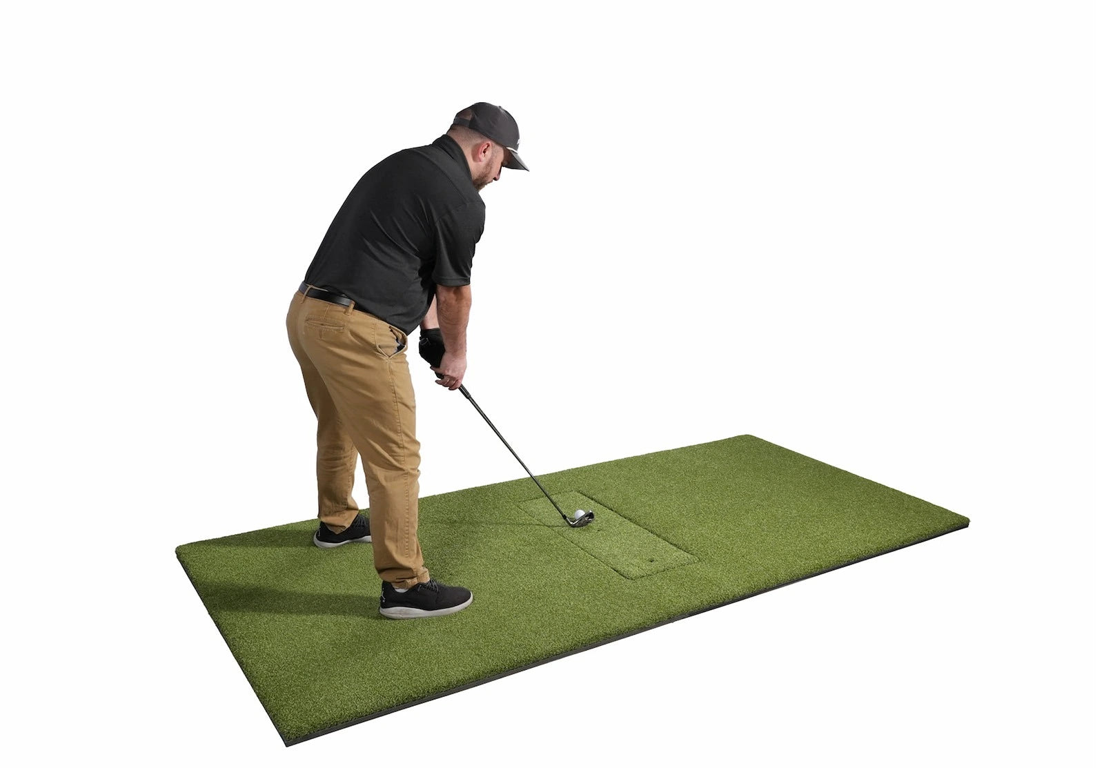 Carl's HotShot 4x9 golf simulator hitting mat for home simulator